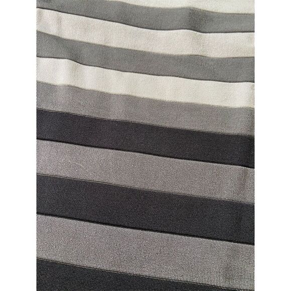 French Connection Bodycon Gray Striped Dress Size 10 Knee Length - Picture 8 of 13